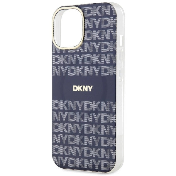 DKNY IML Mono & Stripe MagSafe fodtøj til iPhone 15 / 14 / 13 - blå