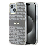DKNY IML Mono & Stripe MagSafe-kasse til iPhone 15 / 14 / 13 - beige