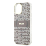 DKNY IML Mono & Stripe MagSafe-kasse til iPhone 15 / 14 / 13 - beige