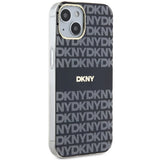 DKNY IML Mono & Stripe MagSafe Case til iPhone 15/14/13 - sort