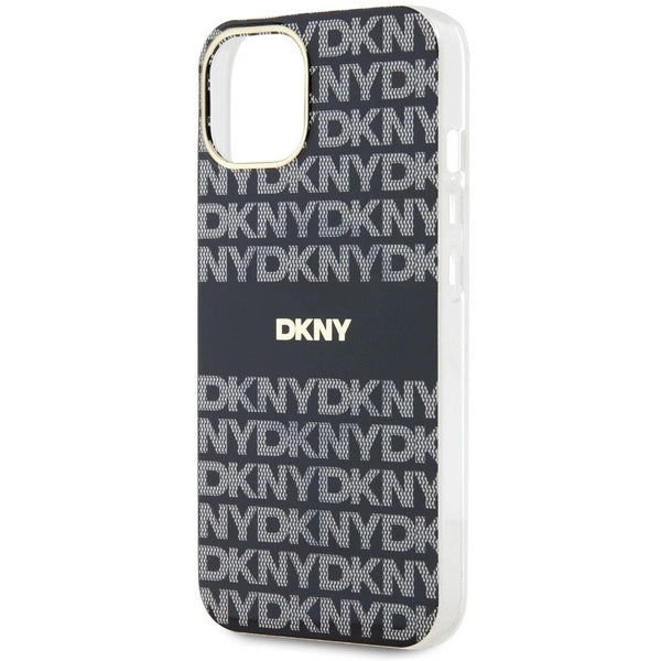DKNY IML Mono & Stripe MagSafe Case til iPhone 15/14/13 - sort
