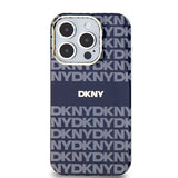 DKNY IML Mono & Stripe MagSafe-kasse til iPhone 15 Pro Max - blå