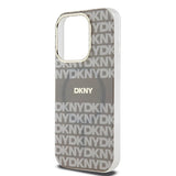 DKNY IML Mono & Stripe MagSafe-kasse til iPhone 15 Pro Max - beige