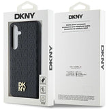 DKNY læder mønster metal logo MagSafe-kasse til Samsung Galaxy S24 + - sort