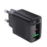 Acefast A78 Charger Network GaN USB-A / USB-C PD 20W - sort