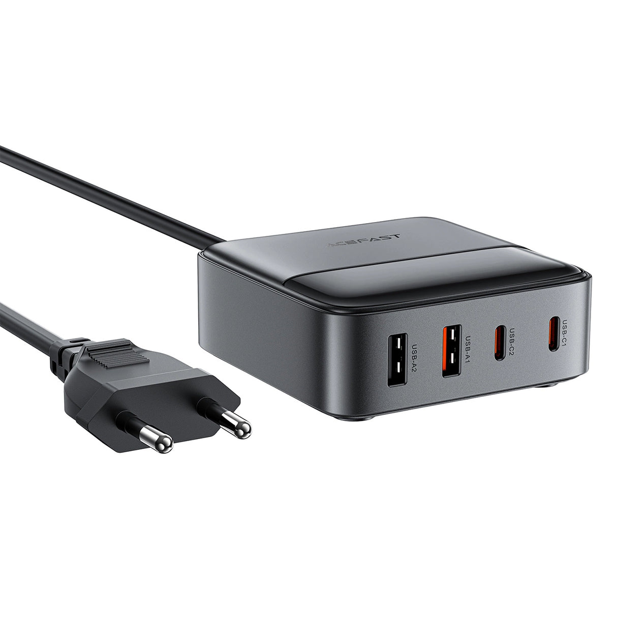 Acefast Z6 Charger Network GaN Desktop 2x USB-A / 2x USB-C PD 65W - sort
