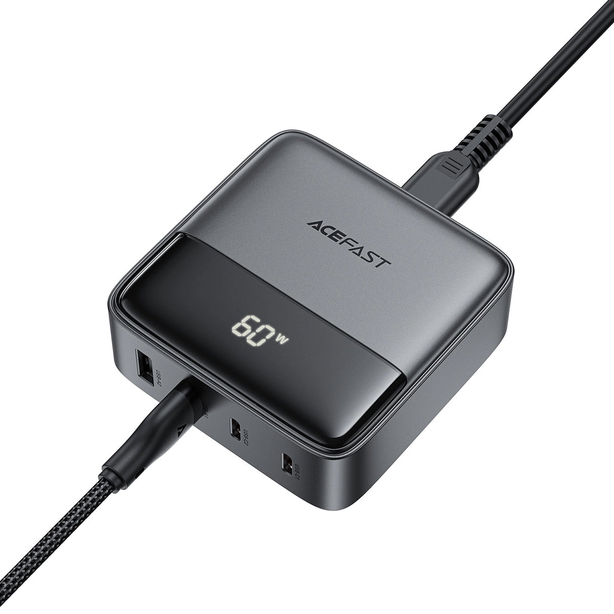 Acefast Z6 Charger Network GaN Desktop 2x USB-A / 2x USB-C PD 65W - sort