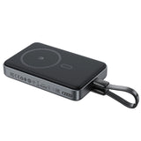 Powerbank Acefast M10 Magnetisk 2x USB-C PD 30W med 15W induktiv opladning og USB-C-kabel - sort