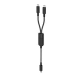 Acefast C5 USB-C - USB-C / USB-C 2in1 100W 480Mb/s kabel - sort