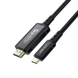 Acefast C1 USB-C/HDMI videokabel 4K 60Hz HDR 1,8m - Sort