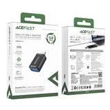 Acefast J1 USB-A 3.0 (kvindelig) til USB-C 3.0 (mandlig) 5Gb/s Adapter - sort