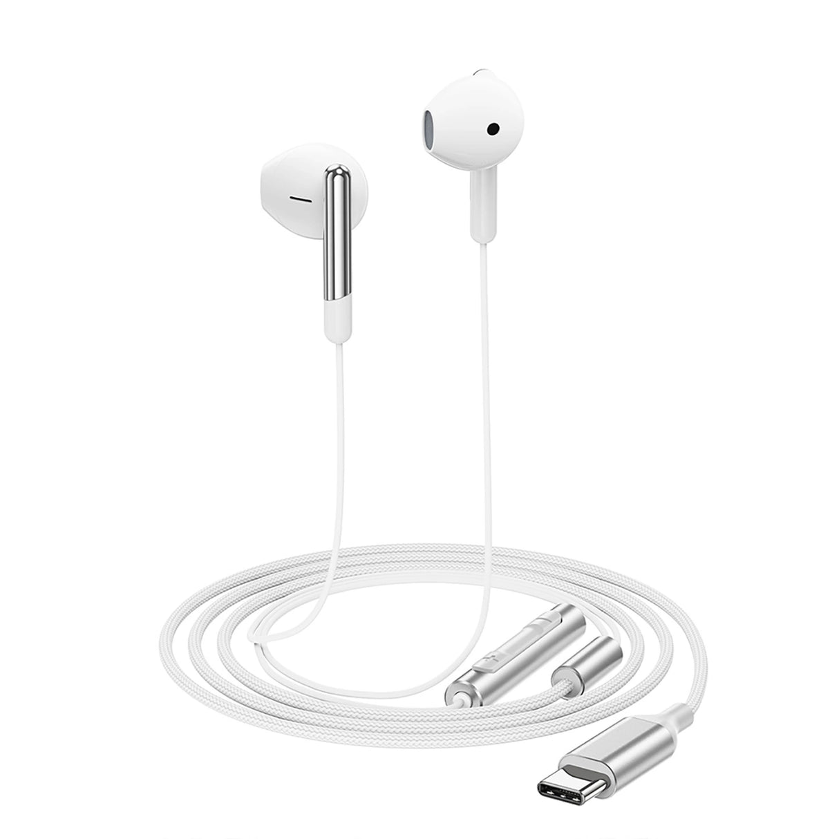 Acefast L3 Wired USB-C hovedtelefoner med mikrofon - hvid