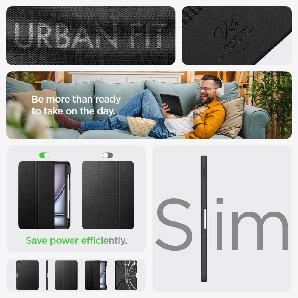 Spigen Urban Fit Case til iPad Air 10.9 4/5 2020-2022 / 11.6 2024 - sort