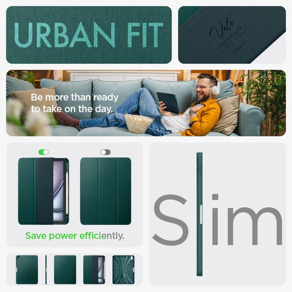 Spigen Urban Fit Case til iPad Air 10.9 4/5 2020-2022 / 11.6 2024 - Grøn