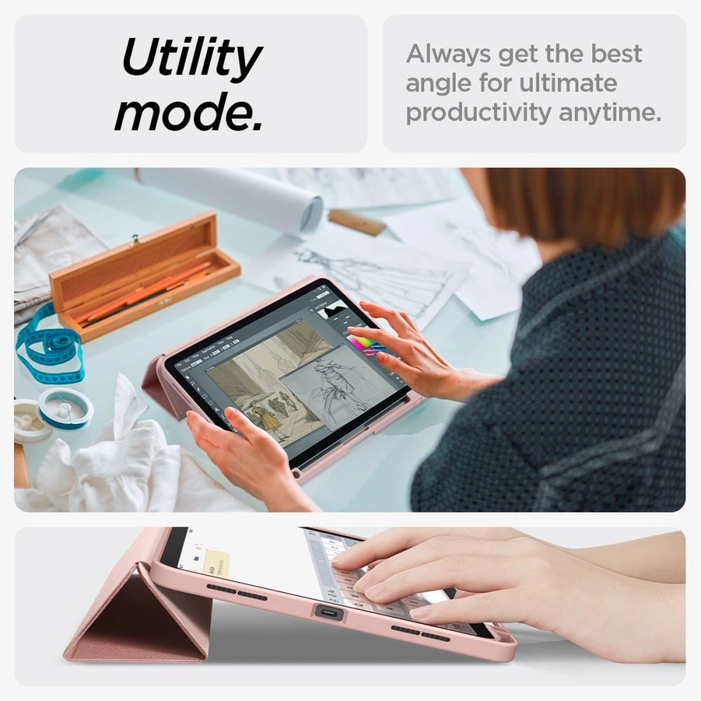 Spigen Urban Fit Case til iPad Air 10.9 4/5 2020-2022 / 11.6 2024 - Pink