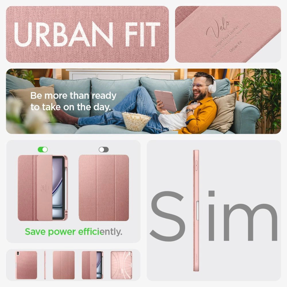 Spigen Urban Fit Case til iPad Air 10.9 4/5 2020-2022 / 11.6 2024 - Pink