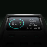 Powerbank Joyroom JR-PBF10 75000mAh 100W 3x USB-C 3x USB-A med foldelig lommelygte og håndtag - grønt