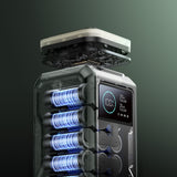 Powerbank Joyroom JR-PBF10 75000mAh 100W 3x USB-C 3x USB-A med foldelig lommelygte og håndtag - grønt