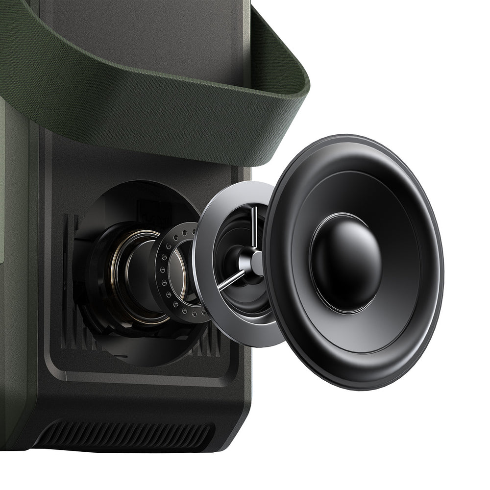 Powerbank Joyroom JR-PBF10 75000mAh 100W 3x USB-C 3x USB-A med foldelig lommelygte og håndtag - grønt