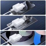 Joyroom JR-TCF20 USB-C PD 20W netværksoplader - hvid + USB-C / Lightning kabel 1m