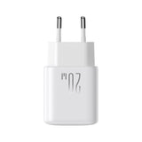 Joyroom JR-TCF20 USB-C PD 20W netværksoplader - hvid + USB-C / Lightning kabel 1m