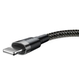 Baseus Cafule USB Lightning Cable 2,4A 1m (grå+sort)