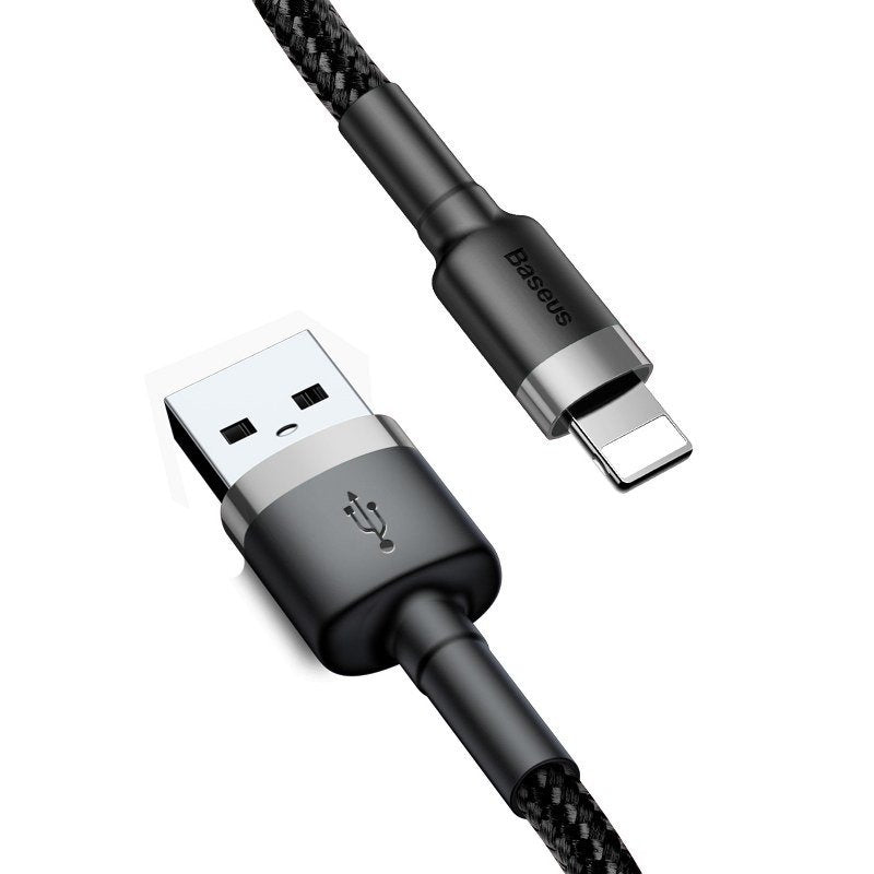 Baseus Cafule USB Lightning Cable 2,4A 1m (grå+sort)