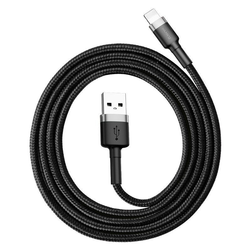 Baseus Cafule USB Lightning Cable 2,4A 1m (grå+sort)