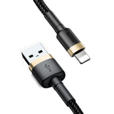 Baseus Cafule Kabel USB Lightning 2,4A 1m (Guld+Sort)