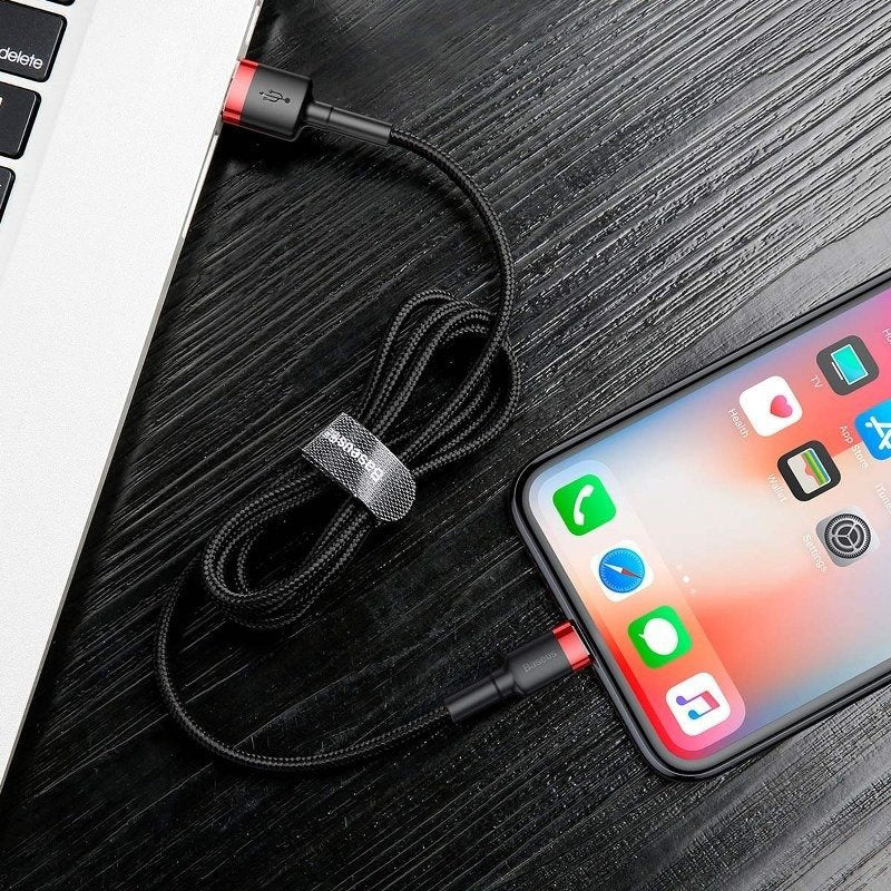 Baseus Cafule Kabel USB Lightning 2A 3m (Sort+rød)