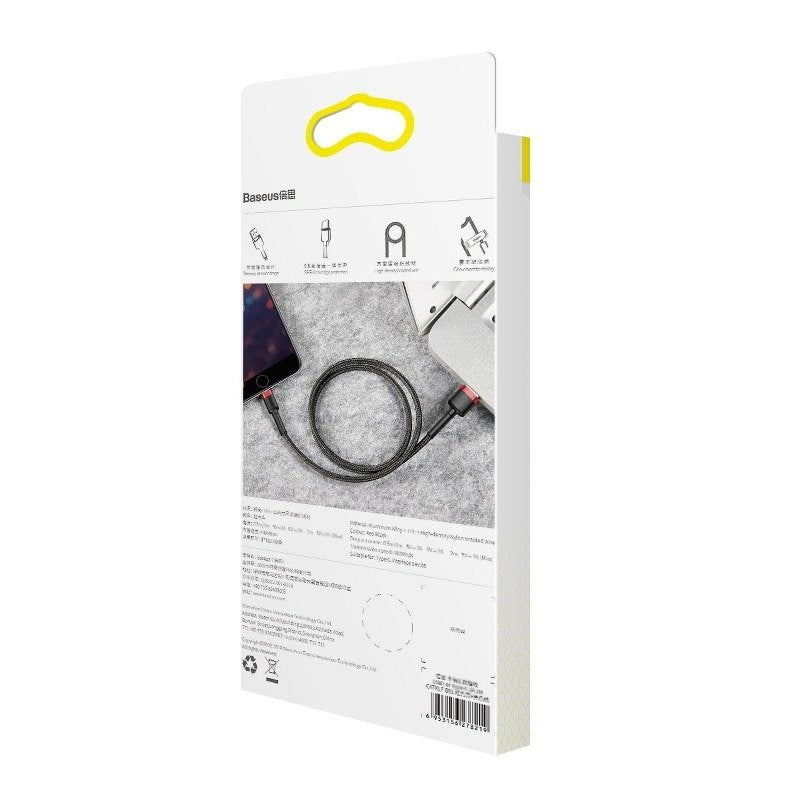 Baseus Cafule Kabel USB Lightning 2A 3m (Sort+rød)