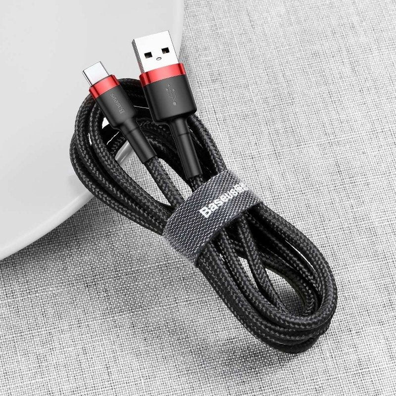 Baseus Cafule USB-C-kabel 2A 3m (sort+rød)
