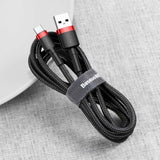 Baseus Cafule USB-C-kabel 2A 3m (sort+rød)
