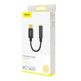 Baseus L54 Audio Adapter USB-C + mini jack 3,5 mm (sort)
