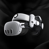 BoboVR S3 Pro belastningsbånd til Meta Quest 3 VR-briller + B100 eksternt batteri - hvidt og sort