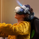 BoboVR S3 Pro belastningsbånd til Meta Quest 3 VR-briller + B100 eksternt batteri - hvidt og sort