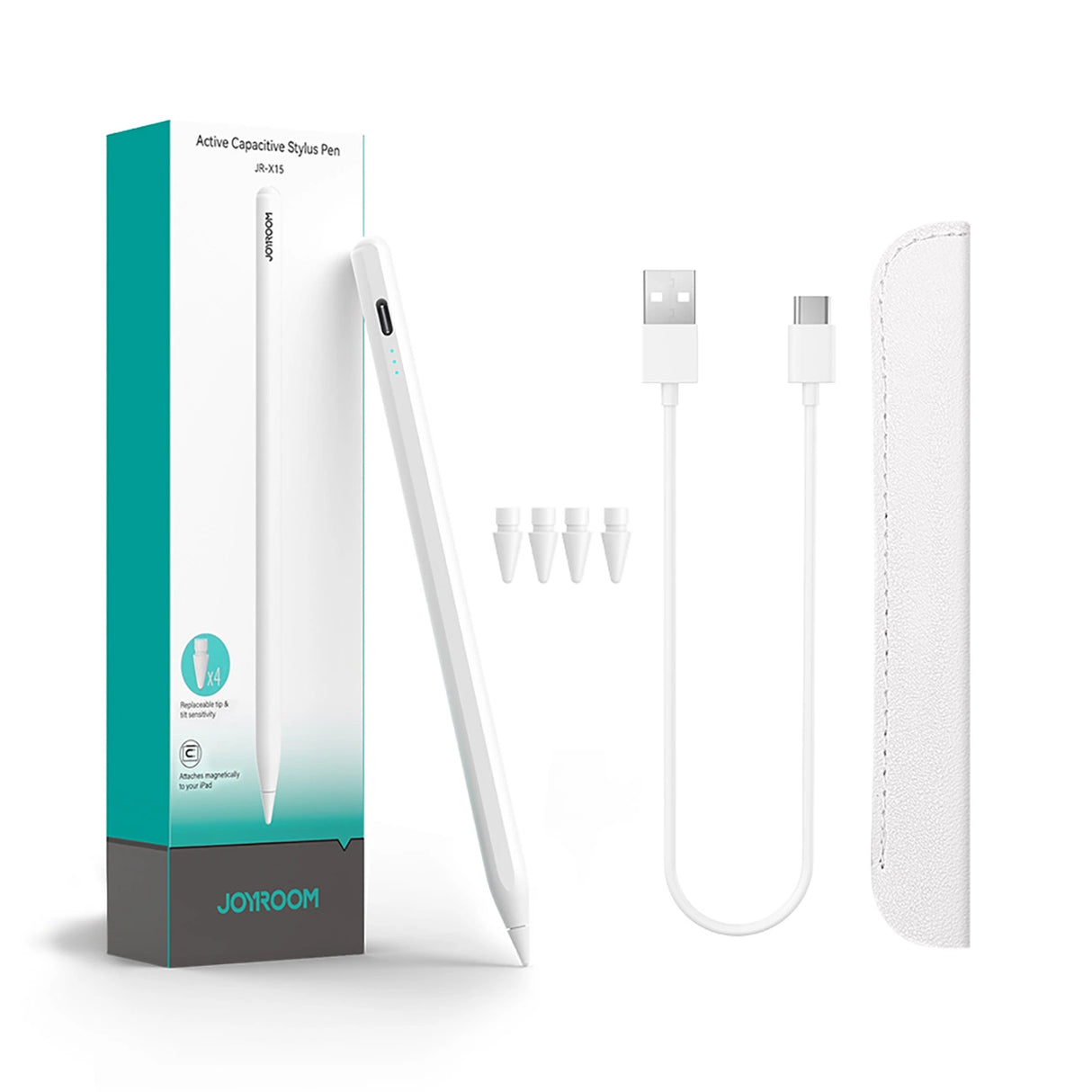 Joyroom JR-X15 aktiv stylus 130mAh USB-C - hvid
