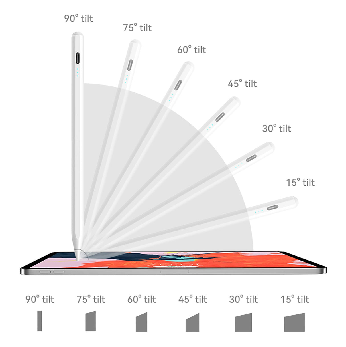 Joyroom JR-X15 aktiv stylus 130mAh USB-C - hvid
