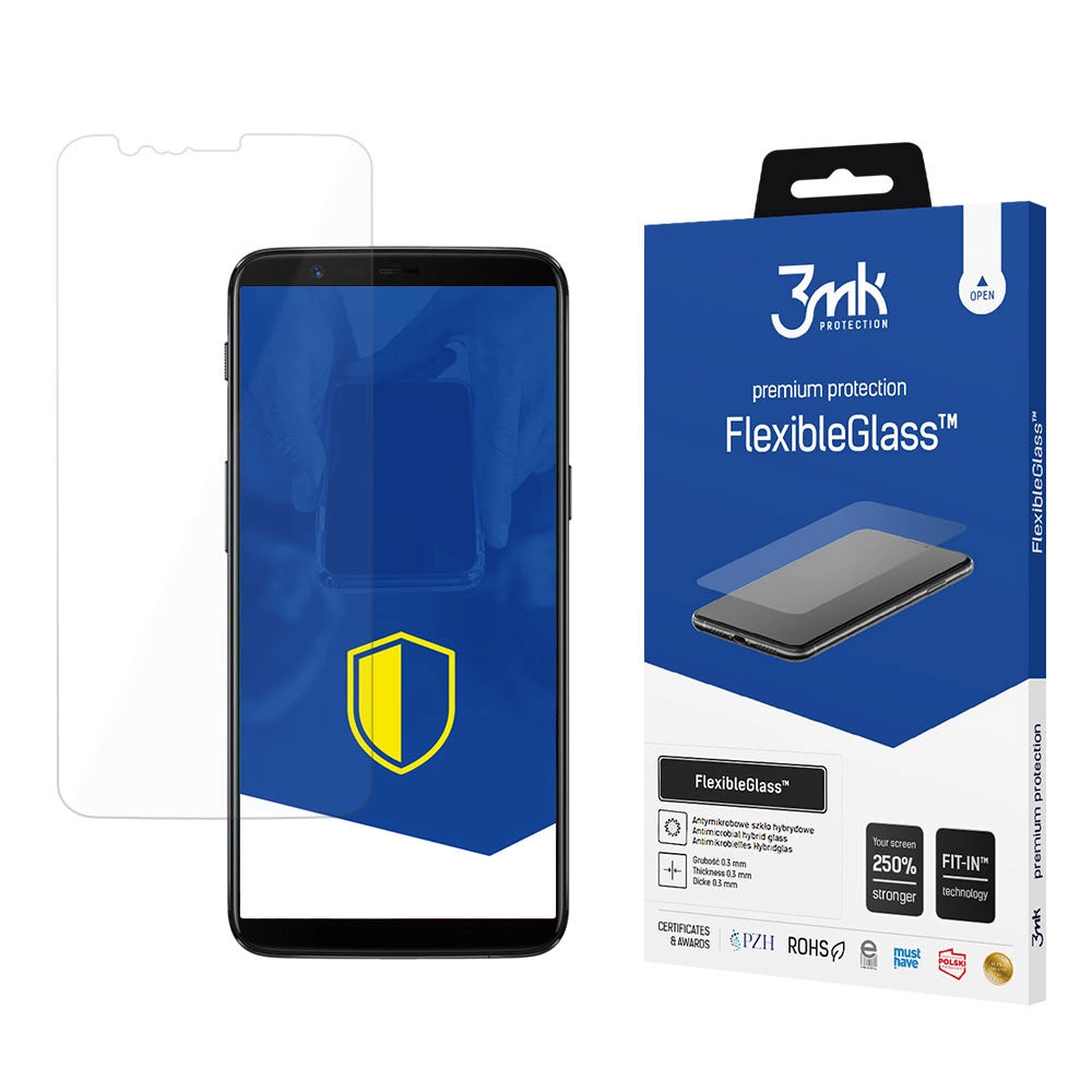 Hybridglas 3mk FlexibleGlassTM til OnePlus 5T