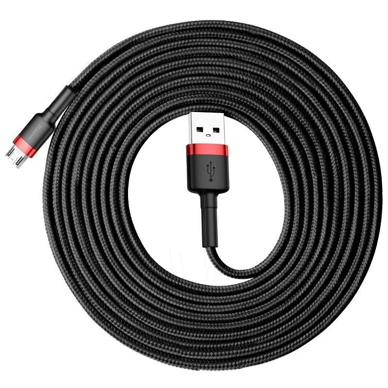 Baseus Cafule Micro USB-kabel 2A 3m (sort+rød)