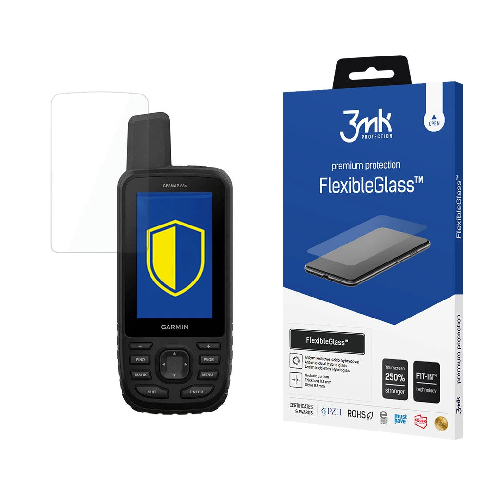 Hærdet glas 3mk FlexibleGlass til Garmin GPSMap 66S