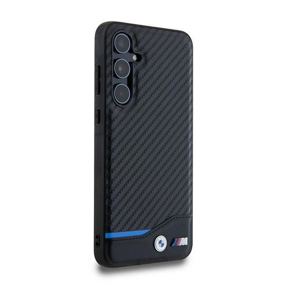BMW Leather Carbon-hylster til Samsung Galaxy A55 - sort