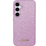 Guess Glitter Script case til Samsung Galaxy S24+ - lilla