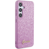 Guess Glitter Script case til Samsung Galaxy S24+ - lilla