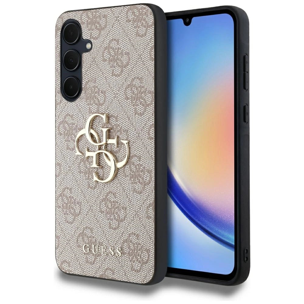 Guess 4G Big Metal Logo-hylster til Samsung Galaxy A35 - pink