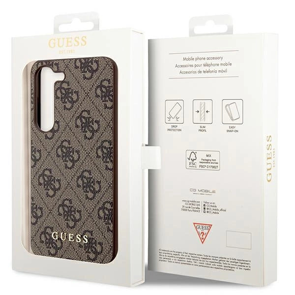 Guess 4G Charms Collection case til Samsung Galaxy A55 - brun