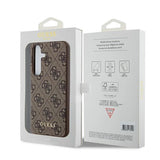 Guess 4G Metal Gold Logo-hylster til Samsung Galaxy A35 - brun