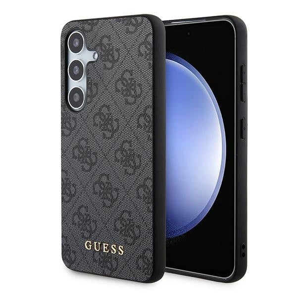 Guess 4G Metal Gold Logo-hylster til Samsung Galaxy A35 - sort