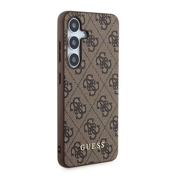 Guess 4G Metal Gold Logo-hylster til Samsung Galaxy A55 - brun