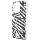 Karl Lagerfeld IML Zebra Pattern & Cord case for iPhone 15 Pro - black